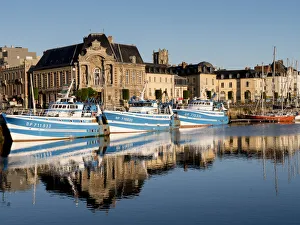 Dieppe Prints: Dieppe harbour waterfront fishing port, Dieppe, Seine-Maritime, Normandy, France, Europe