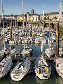 Dieppe Prints: Dieppe harbour waterfront marina, Dieppe, Seine-Maritime, Normandy, France, Europe