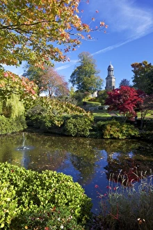The Dingle and St. Chads Church, Quarry Park, Shrewsbury, Shropshire, England