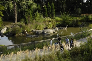 Parks Prints: The Dinosaur Park at Crystal Palace, London, England, United Kingdom, Europe