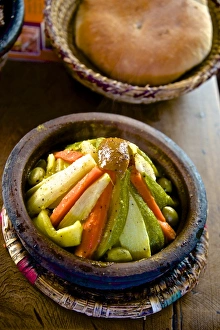 Dish Prints: Dish of tagine, restaurant, Medina, Marrakech, Morocco, North Africa, Africa