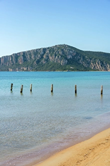 Enjoy Prints: Divari beach with golden sand and turquoise water, Pelopponese, Greece