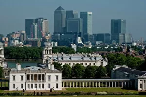 Images Dated 31st May 2009: Docklands skyline from Greenwich, London, England, United Kingdom, Europe