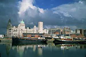 Docks and Liver building, Liverpool, UNESCO World Heritage Site, Merseyside