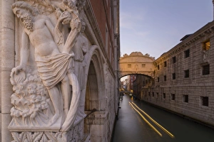 Piazza San Marco Prints: Doges Palace, Bridge of Sighs and gondola