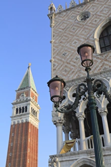 Campanile Prints: Doges Palace and Campanile, St. Marks Square, Venice, UNESCO World Heritage Site