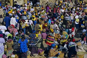 Trading Prints: Dogon market, Sanga (Sangha), Bandiagara escarpment, Dogon region, Mali, Africa
