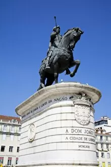 Images Dated 19th September 2010: Dom Joao Monument in Praca da Figueira, Rossio District, Lisbon, Portugal, Europe