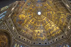 Florence Prints: Dome of Battistero San Giovanni, UNESCO World Heritage Site, Florence, Tuscany, Italy