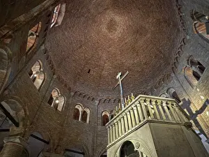 Windows Prints: Dome of the Church of the Holy Sepuchre inside the Basilica of Santo Stefano in Bologna