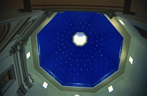 Ceilings Prints: Dome in interior of the Palace of St. Pius V, housing the Fine Arts Museum