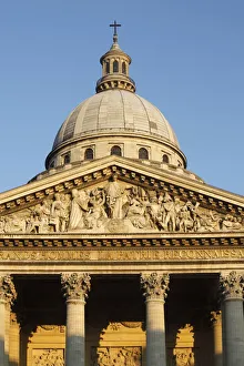 Pantheon Prints: Dome, pediment and columns of the Pantheon, Paris, France, Europe