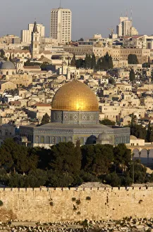 Jerusalem Prints: Dome of the Rock and city seen from Mount of Olives, Jerusalem, Israel, Middle East