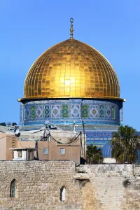 Temple Mount Prints: Dome of the Rock above the Western Wall Plaza