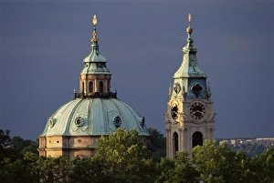 The dome of St. Nicholas church, Prague, Czech Republic, Europe