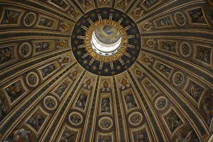 Peters Basilica Prints: Dome of St. Peters Basilica, Rome, Lazio, Italy, Europe