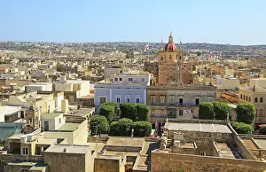 Sightsee Prints: Domed roof of basilica St. George church in town centre of Victoria Rabat