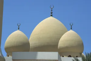 Bur Dubai Prints: The domes of the Ber Dubai Mosque
