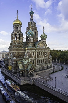 Domes of Church of the Saviour on Spilled Blood, UNESCO World Heritage Site, St. Petersburg