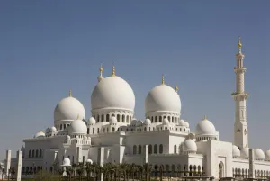 Grand Prints: Domes and minaret of the new Sheikh Zayed Bin Sultan Al Nahyan Mosque, Grand Mosque