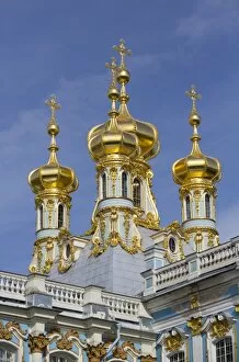 Top Section Gallery: Domes of the Palace Church, Catherine Palace, Tsarskoe Selo, Pushkin, UNESCO World Heritage Site
