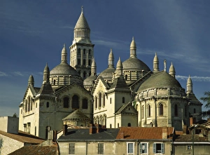 Perigueux Prints: Domes and towers of the Christian cathedral on the skyline, Perigueux, in the Dordogne