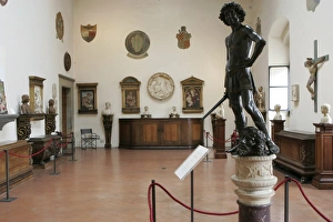 David Prints: Donatellos David, The Bargello Museum, Florence, Tuscany, Italy, Europe