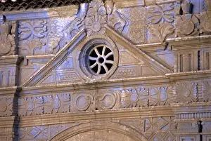 Aztec Prints: Door arch inspired by Aztec designs of the parish church of Our Lady of Regla