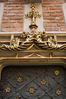 Cracow Prints: Over the door to the entrance to the library of