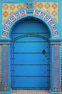 Moroccan Gallery: Door, Essaouira, Morocco, North Africa, Africa