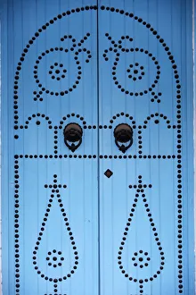 Tunisia Prints: Door in Houmt Souk, Jerba island, Tunisia, North Africa, Africa