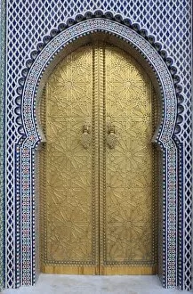 Door, Royal Palace Gates, Fez, Morocco, North Africa, Africa