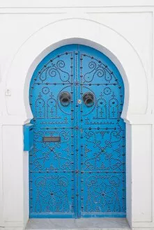 Images Dated 21st March 2008: Door, Sidi Bou Said, near Tunis, Tunisia, North Africa, Africa