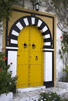 Door, Sidi Bou Said, near Tunis, Tunisia, North Africa, Africa