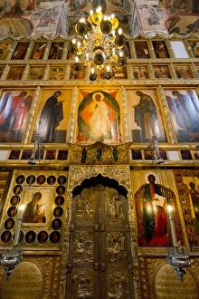 Assumption Cathedral Prints: Doorway and Iconostasis inside the Assumption Cathedral