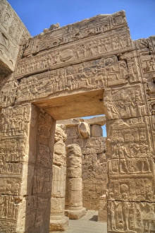Luxor Prints: Doorway in the Temple of Khonsu, Karnak Temple, Luxor, Thebes, UNESCO World Heritage Site