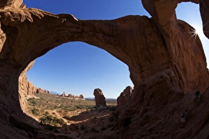 Sand Stone Prints: Double Arch, Arches National Park, Moab, Utah, United States of America, North America