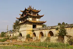 Span Prints: Double Dragon Bridge around Jianshui, Yunnan, China, Asia