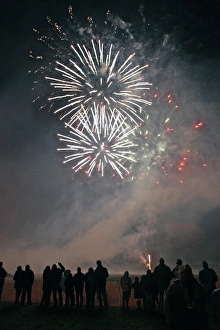 Fire Works Prints: Double white burst at the Widecombe-in-the-Moor