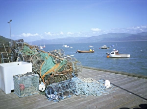 Fishing Net Prints: Dovey estuary from pier