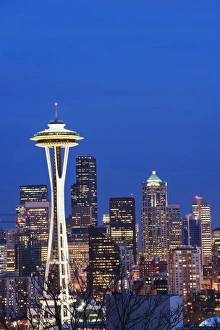 Downtown buildings and the Space Needle, Seattle, Washington State, United States of America