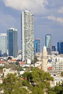 Tel Aviv Prints: Downtown buildings viewed from HaPisgah Gardens (The Summit Garden)