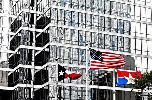 Patriotism Prints: Downtown, Dallas, Texas, United States of America, North America