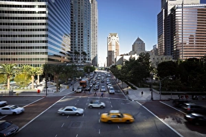 Glass Prints: Downtown, Los Angeles, California, United States of America, North America