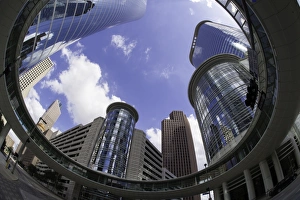 View Through Prints: Downtown modern architecture, Houston, Texas, United States of America, North America
