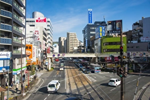 Kyushu Prints: Downtown Nagasaki, Kyushu, Japan, Asia