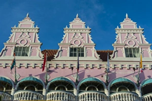 Downtown Oranjestad, capital of Aruba, ABC Islands, Netherlands Antilles, Caribbean, Central America