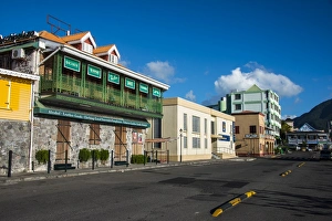 Downtown Roseau capital of Dominica, West Indies, Caribbean, Central America