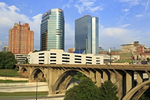Tennessee Prints: Downtown skyline, Knoxville, Tennessee, United States of America, North America