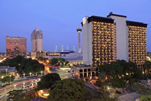 San Antonio Prints: Downtown skyline, San Antonio, Texas, United States of America, North America